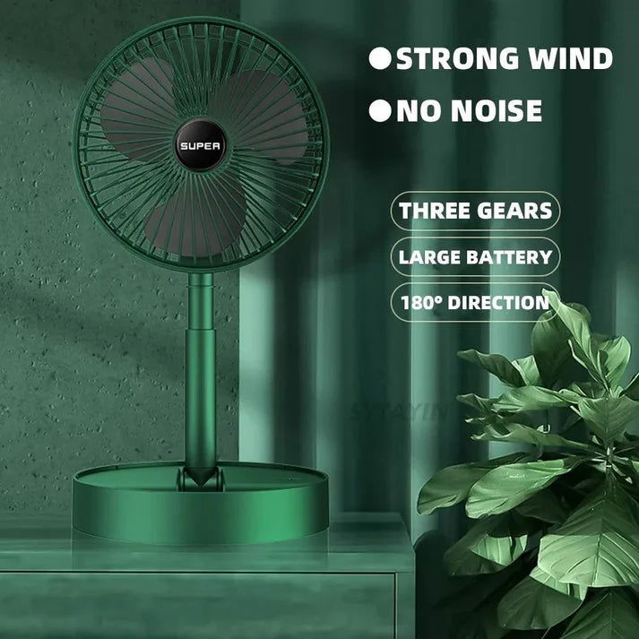 Portable Rechargeable Folding Fan - ROWLX.STORE